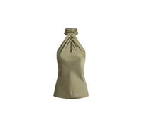 Ralph Lauren - Blouse à col bénitier en charmeuse avec - Femme - Tops - Vert - Taille: 36 FR