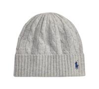 Ralph Lauren - Bonnet à revers côtelé en maille torsadée - Femme - Accessoires - Gris - Taille: ONE Size