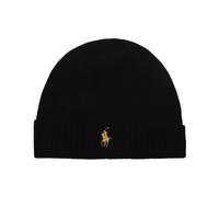 Ralph Lauren - Bonnet en laine Signature Pony - Homme - Accessoires - Noir - Taille: ONE Size