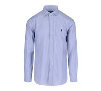 Ralph Lauren - Chemise en popeline stretch coupe ajustée - Homme - Chemises - Bleu - Taille: L
