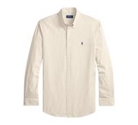 Ralph Lauren - Chemise Popeline Stretch Rayée Coupe Custom - Homme - Chemises - Beige - Taille: 2XL