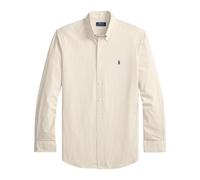 Ralph Lauren - Chemise Popeline Stretch Rayée Coupe Slim - Homme - Chemises - Beige - Taille: S