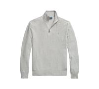 Ralph Lauren - Col Roulé à Demi-Zip Côtelé - Homme - Pulls - Gris - Taille: 2XL