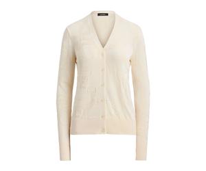 Ralph Lauren - Denzel Long Sleeve Cardigan - Femme - Pulls - Beige - Taille: 36 FR