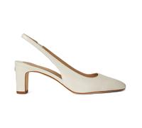 Ralph Lauren - Escarpins Klaire Slingback en Cuir d'Agneau - Femme - Chaussures - Blanc - Taille: 39 EU
