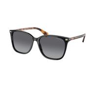 Ralph Lauren Femme RA5293 VVCV 6037T3 Lunettes de soleil Acétate Noir Marron Carré Polarisé Ombré