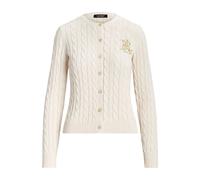 Ralph Lauren - Gilet Cardigan en Tricot Côtelé - Femme - Pulls - Blanc - Taille: 44 FR
