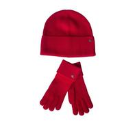 Ralph Lauren Lauren Ensemble bonnet et gants en laine cachemire Rouge, rouge, taille unique