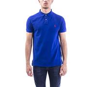 Ralph Lauren Mod. 710795080 Polo Piqué Manches Courtes Slim Fit Homme Bleu XL