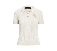 Ralph Lauren - Natrissa Cable Knit Polo Sweater - Femme - Tops - Beige - Taille: 38 FR