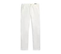 Ralph Lauren - Pantalon en lin et coton Straight Fit - Homme - Pantalons - Blanc - Taille: W33 L34