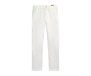 Ralph Lauren - Pantalon en lin et coton Straight Fit - Homme - Pantalons - Blanc - Taille: W33 L34