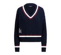 Ralph Lauren - Pull à col en V Tedurph - Femme - Pulls - Bleu - Taille: 40 FR