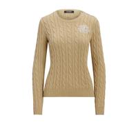 Ralph Lauren - Pull en coton avec tricot torsadé - Femme - Pulls - Beige - Taille: 44 FR