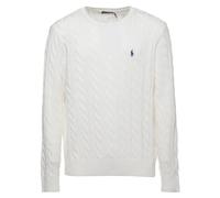 Ralph Lauren - Pull Ras du Cou en Coton Câblé - Homme - Pulls - Blanc - Taille: M