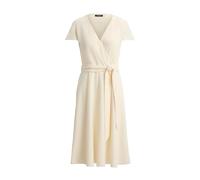 Ralph Lauren - Robe midi portefeuille à manches courtes - Femme - Robes - Beige - Taille: 38 FR