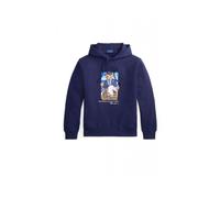 Ralph Lauren - Sweat à capuche en polaire avec ours - Homme - Sweatshirts et sweats à capuche - Bleu - Taille: L