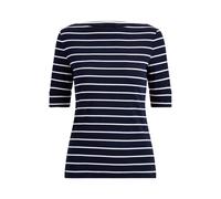 Ralph Lauren - T-shirt à Rayures Bleu Marine Col Bateau - Femme - Tops - Bleu - Taille: 38 FR