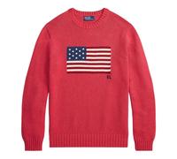 Ralph Lauren - The Iconic Flag Sweater - Homme - Pulls - Rouge - Taille: S