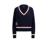Ralph Lauren - Vesta V-neck Knit - Femme - Pulls - Bleu - Taille: 42 FR