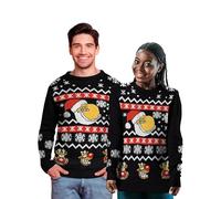 Ralph Ruthe Pull de Noël unisexe - Pull d'hiver en tricot - Pull de Noël Ugly Christmas Sweater pour homme et femme - Noir, Noir , M