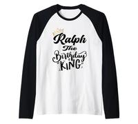 Ralph The Birthday King Chemise d'anniversaire pour Homme, garçon, Adolescent Manche Raglan