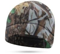 RALSPEC Bonnet thermique en polaire motif camouflage forêt chaud en micropolaire camouflage hiver tête de mort chasse tir extérieur chêne anglais véritable feuille, camouflage, S/L