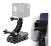 RALSPEC Pince de Fixation de caméra pour Sac à Dos, pour GoPro Hero 12 11 10 9 8 7 6 5 4 3 + 2 Session DJI OSMO Insta 360 Action Body Cam