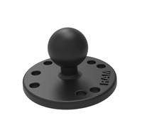 RAM 2.5 " Rond Base Avec / 1 " Balle, Marine Grade Poudre Revêtu Aluminium