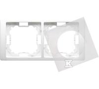 kontakt-simon Simon 5902787840297 Basic Neos Cadre Double IP44 avec kit d'étanchéité Blanc BMRC2B/11