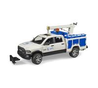 Bruder Camion de service RAM 2500 modèle réduit avec gyrophare et grue (02509)