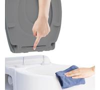 Ram® Abattant WC à libération rapide avec charnières en ABS Gris