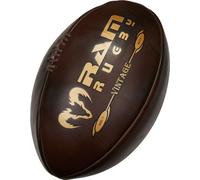 RAM - Ballon de rugby vintage - Style rétro - Marron foncé - Taille 5