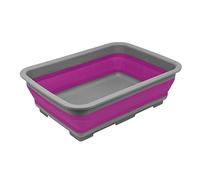 Ram® Bassine à vaisselle pliable, capacité de 10 litres, portable, idéale pour le camping et activités en plein air - Violet