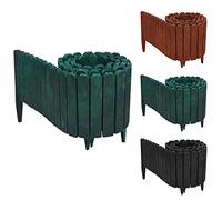 Ram® Bordure de pelouse en Bois Flexible décorative pour Jardin Vert 203 x 30 cm