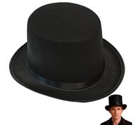 Ram Chapeau haut-de-forme en velours noir pour adulte Style victorien