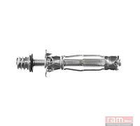 Ram - Cheville à Expansion Ramfix avec Patte à Vis, 5mm x 37mm, Argent, Boîte de 100