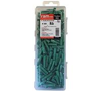 Cheville polyéthylène sans colllerette rouge - diam 8 mm - 100 pièces RAM