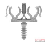 Ram - Clipeo Double, 20mm, Gris, Sachet de 5