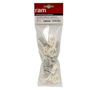 Ram - Clipeo Simple Collier-Cheville avec Bagclip pour Tube Multicouche, 20mm, Blanc, Sachet de 10