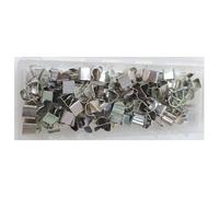 Ram - Clips pour Câble, 14mm x 12mm, Gris, Boîte de 70