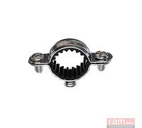 Ram - Collier Simple Isophonique Acier, 12mm, Argent, Sachet de 10