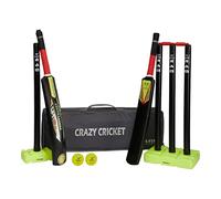 Ram Cricket Crazy Cricket Sets - 2 Sizes - Durable Lightweight Kwik Cricket Style Set for Training, Cricket Matches, Garden, Beach, Or Park - Sets Suitable from Ages 9+ - Senior & Junior