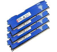 Ram DDR3 32go (4x8go) 1866MHz PC3-14900 Udimm CL13 Non-ECC Unbuffered 1.5V 2Rx8 Double Rang 240 Pin Mémoire Ram Barette Kit pour Ordinateur de Bureau (Bleu)