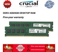 RAM DDR3 Crucial Dektop 4 Go 8 Go 1333 MHz 1600 MHz Mémoire DIMM PC3-12800 RAM PC