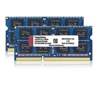 Ram DDR3 /DDR3L 16go (2x8go) 1600MHz PC3L-12800 / PC3-12800 Sodimm CL11 Non-ECC Unbuffered 1.35V / 1.5V 2Rx8 Double Rang 204 Pin Mémoire Ram Barette Kit pour Ordinateur Portable (Bleu)