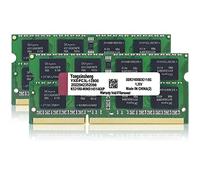 Ram DDR3 /DDR3L 16go (2x8go) 1600MHz PC3L-12800 / PC3-12800 Sodimm CL11 Non-ECC Unbuffered 1.35V / 1.5V 2Rx8 Double Rang 204 Pin Mémoire Ram Barette Kit pour Ordinateur Portable (Vert)