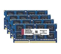 Ram DDR3 /DDR3L 32go (4x8go) 1600MHz PC3L-12800 / PC3-12800 Sodimm CL11 Non-ECC Unbuffered 1.35V / 1.5V 2Rx8 Double Rang 204 Pin Mémoire Ram Barette Kit pour Ordinateur Portable (Bleu)