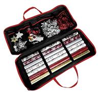 Ram® Grand rouleau de papier cadeau de Noël en tissu Noir 82 x 34 x 13 cm