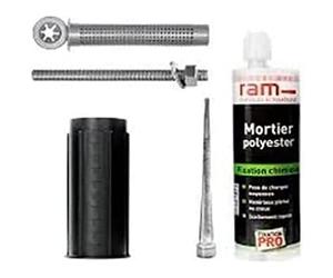 Ram - Kit Scellement Chimique, 300 ml, Tamis 15mm x 85mm